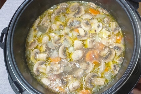 Сырный крем-суп с грибами: шаг 4
