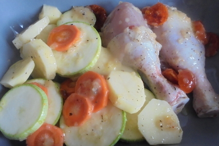 Запеченные куриные ножки с кумкватом и овощами "махеевь"#махеевь: шаг 6