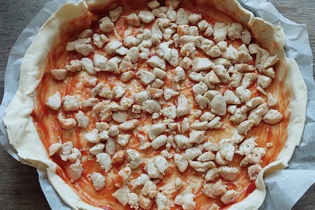 Слоеный пирог с курицей и помидорами #махеевъ : шаг 4