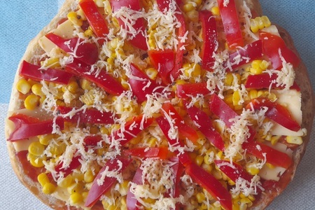 Из лаваша "пицца" с кукурузой, перцем и кетчупом "махеевъ"#махеевъ: шаг 10