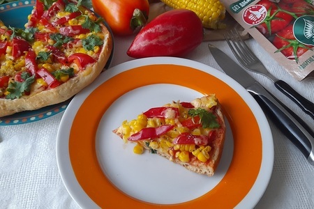 Из лаваша "пицца" с кукурузой, перцем и кетчупом "махеевъ"#махеевъ: шаг 13