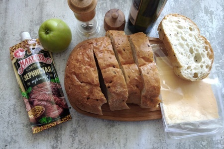 Горячий сэндвич с яблоком и зернистой горчицей "махеевъ" #махеевъ: шаг 1