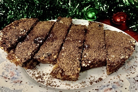 Шоколадный новогодний пирог из свч печи: шаг 4