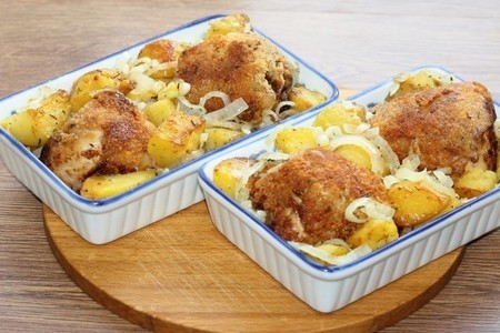Пряная курица на косточке с картофелем: шаг 11