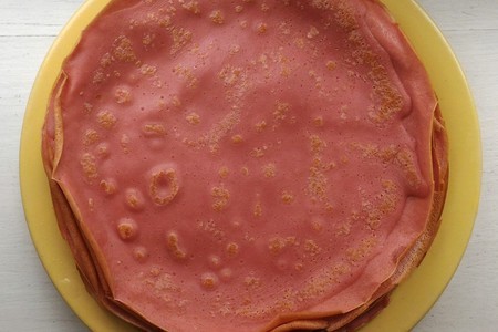 Блинный торт "розовый бархат" #масленица2023: шаг 9