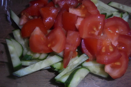 Салат с овощами и тофу с хмели-сунели: шаг 2