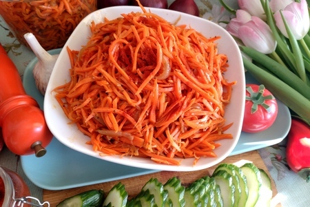 Морковь по-корейски с луком: шаг 12