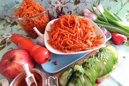 Морковь по-корейски с луком: шаг 13