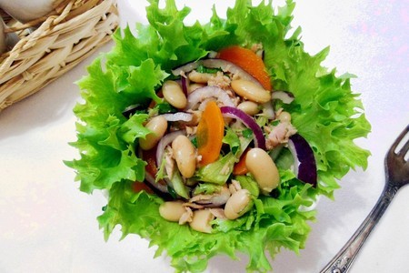 Салат с тунцом и белой фасолью: шаг 10