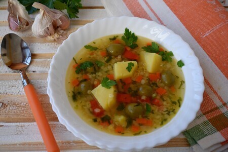 Чечевичный суп с оливками: шаг 6