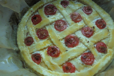 Творожно-сырный пирог с томатами #махеевъ: шаг 9