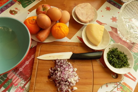 Салат с мандарином "новогодний": шаг 1