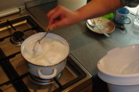 Молочный сладкий суп с клецками: шаг 5