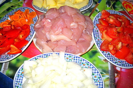 Порционное филе с овощами: шаг 2