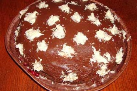 Торт шоколадно-кокосово-бручничный: шаг 8