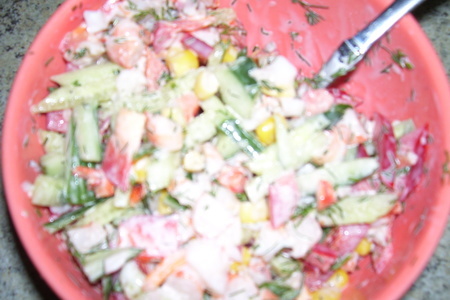 Креветочный салат лайтс: шаг 4