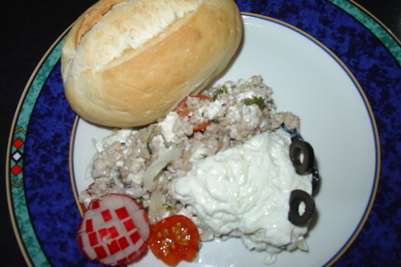 Слоёный греческий салат.: шаг 1