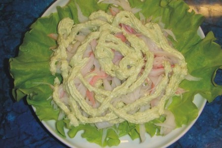 Салат из брокколи и крабового мяса: шаг 5
