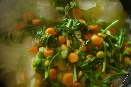 Лимонный суп-пюре с овощами и фисташками.: шаг 4