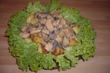 Картофель курица грибы: шаг 2