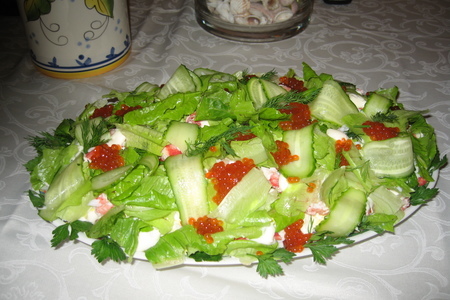 Салат из крабового мяса: шаг 2