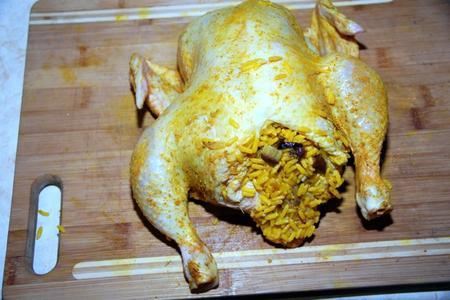 Цыпленок в слоенном тесте с рисом и грибами: шаг 5
