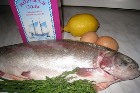 Рыба запеченая в соли: шаг 1