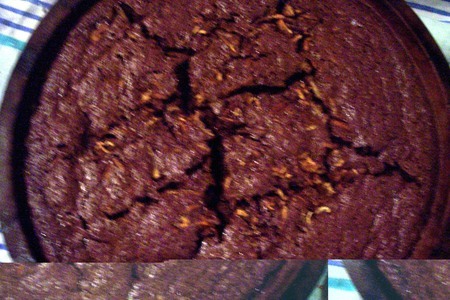 Пирог шоколадный, на ложе из заварного крема, без муки: шаг 3