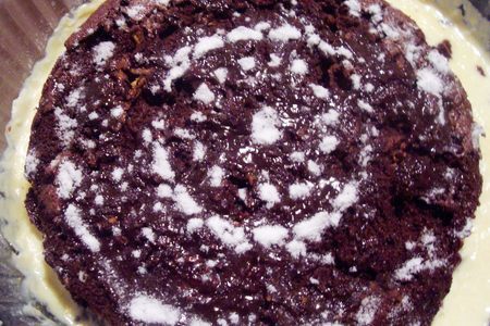 Пирог шоколадный, на ложе из заварного крема, без муки: шаг 6