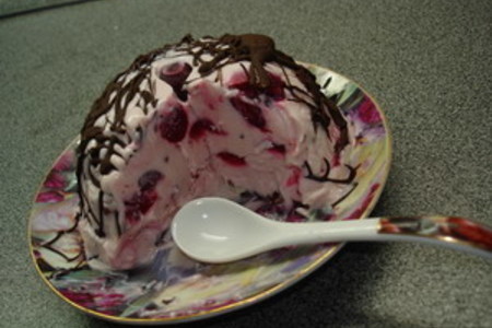 Творожный торт-мороженное "вишня в шоколаде": шаг 6