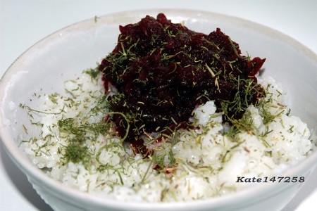 Рисовый салат с сельдью.: шаг 1