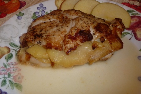 Куриная грудка с яблоком и сыром brie.: шаг 3