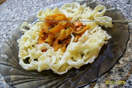 Спагетти-волна с овощами: шаг 6