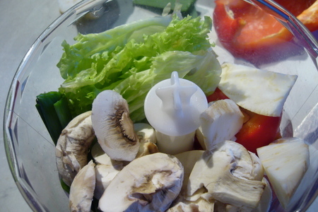 Салат не салат, скорее овощной йогурт: шаг 1