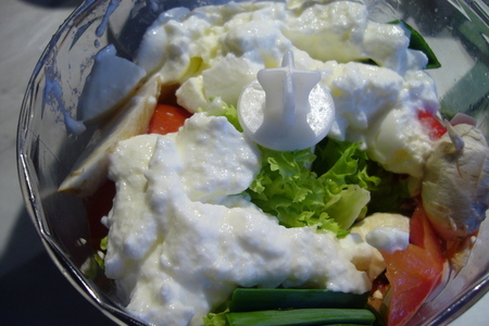 Салат не салат, скорее овощной йогурт: шаг 2