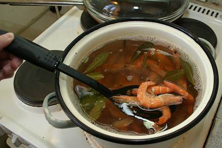Суп с креветками и тимьяном: шаг 2