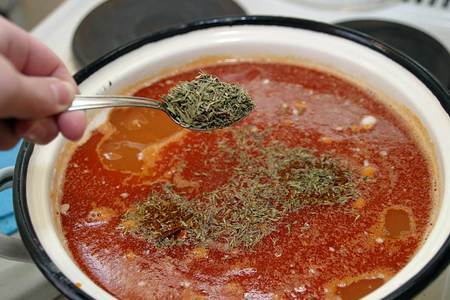 Суп с креветками и тимьяном: шаг 5