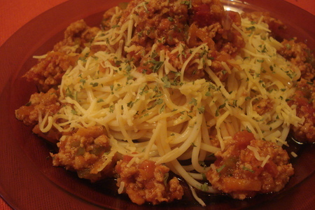 Спагетти с рагу из фарша: шаг 3