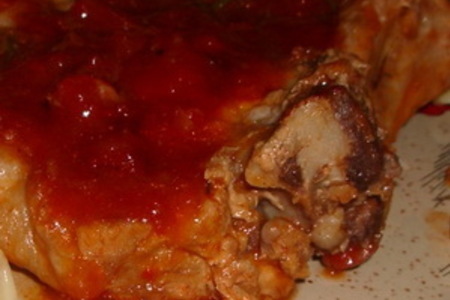 Свиная корейка в томатно-винном соусе (для отважного принца): шаг 4