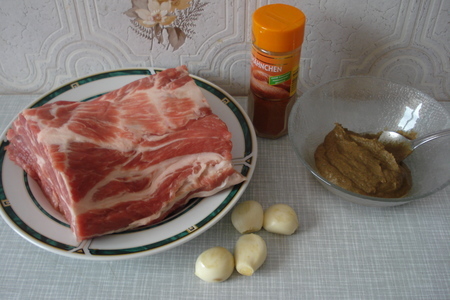 Мясо с горчицей в фольге"пикантное": шаг 1