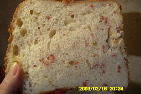 Хлеб с сыром , колбасой и розмарином  для хп: шаг 2