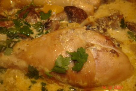 Курица с грибами и овощами в сливочном соусе: шаг 1