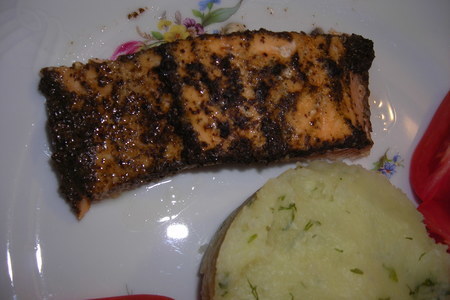 Рыба салмон в базиликовом соусе: шаг 3