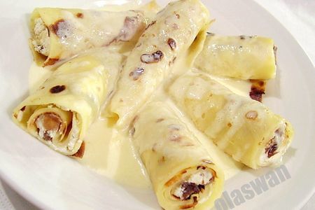 Блинчики с творожной начинкой и горячим соусом по-венгерски/lángoló túrós palacsinta: шаг 7