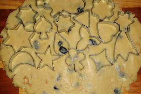 Песочное печенье с изюмом и орехами: шаг 1