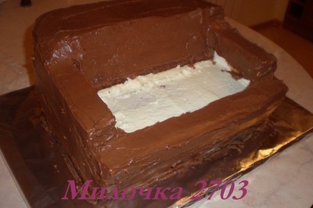 Торт «пианино» бисквитно-шоколадный: шаг 5