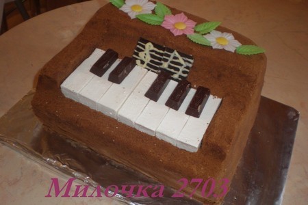 Торт «пианино» бисквитно-шоколадный: шаг 6