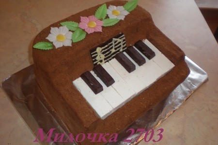 Торт «пианино» бисквитно-шоколадный: шаг 7