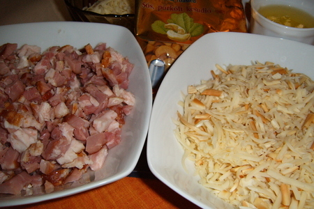 Хлебные ролики с сыром и салом „bacon”: шаг 1