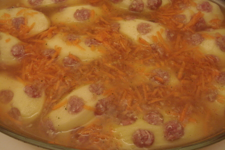 Фаршированный картофель в сырно-сливочном соусе: шаг 2